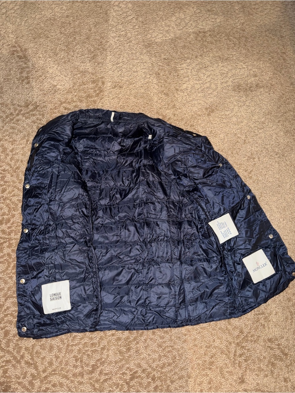 Moncler Liane Puffer Gilet Jacket in Navy Size 3 - Picture 9 of 16